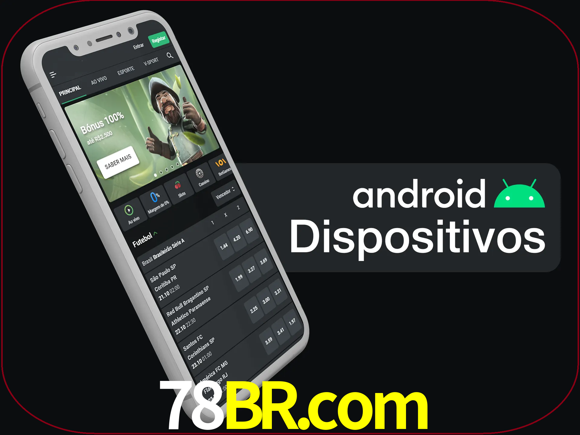O aplicativo suporta a maioria de todos os dispositivos Android.