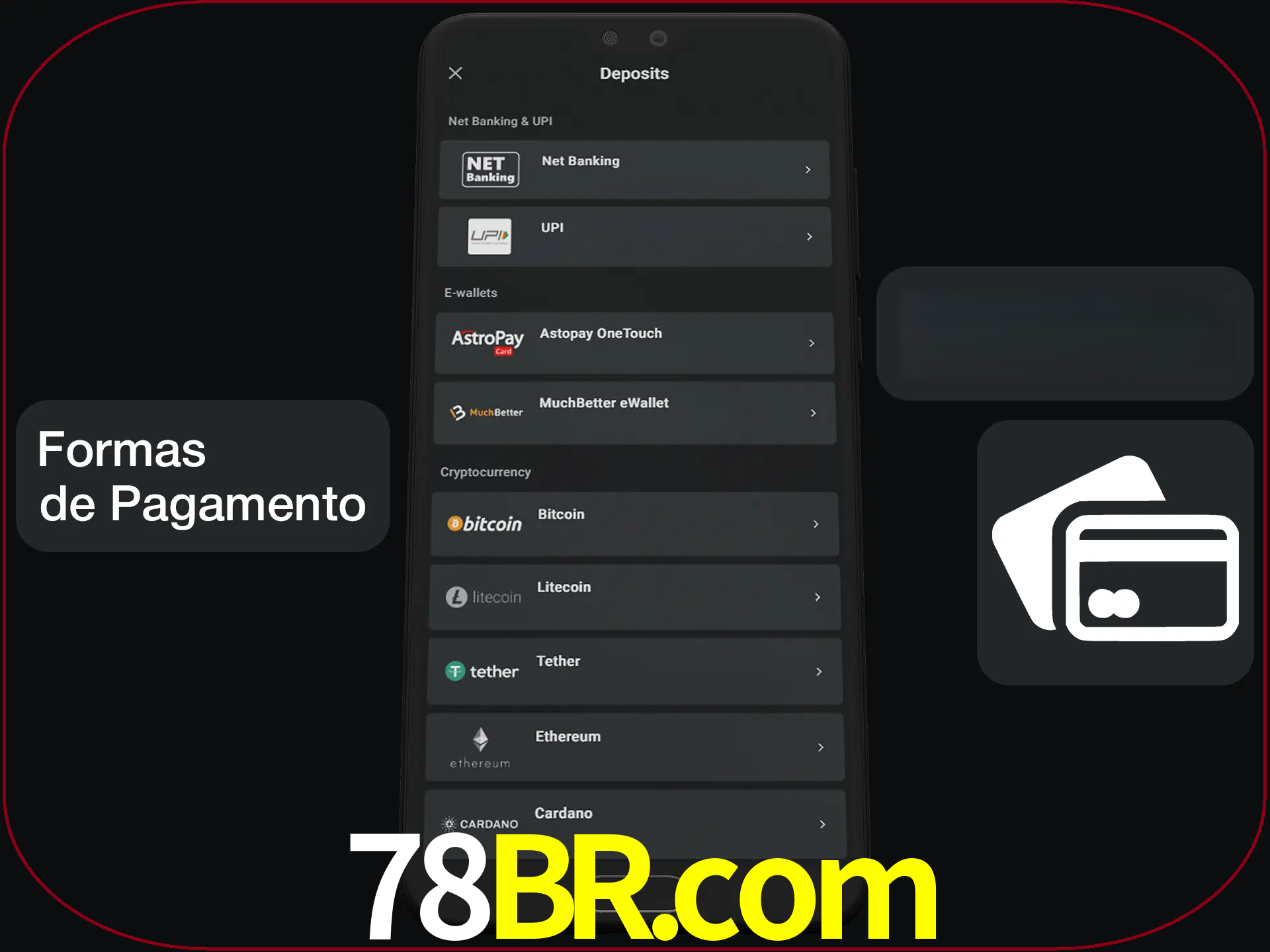 Escolha a forma de pagamento de sua preferência.