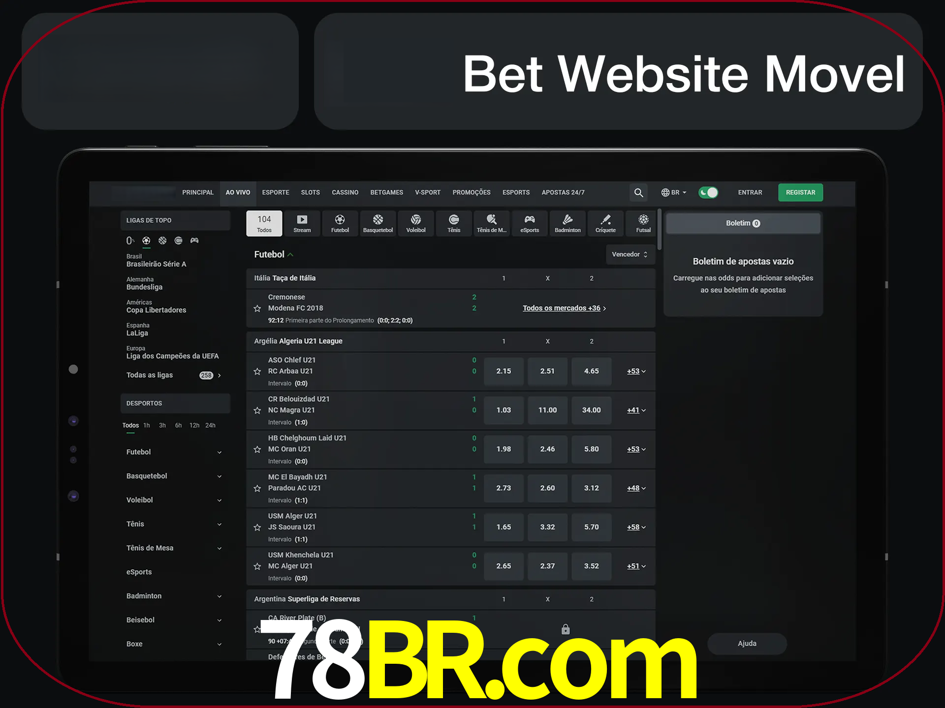 Use nosso website em qualquer dispositivo.