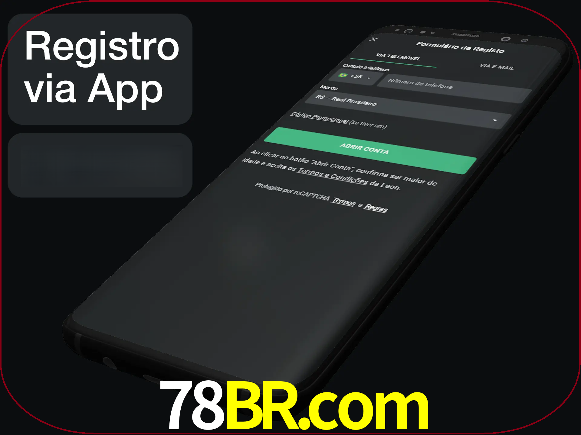 Registre-se quiclly em LeonBet usando o aplicativo.